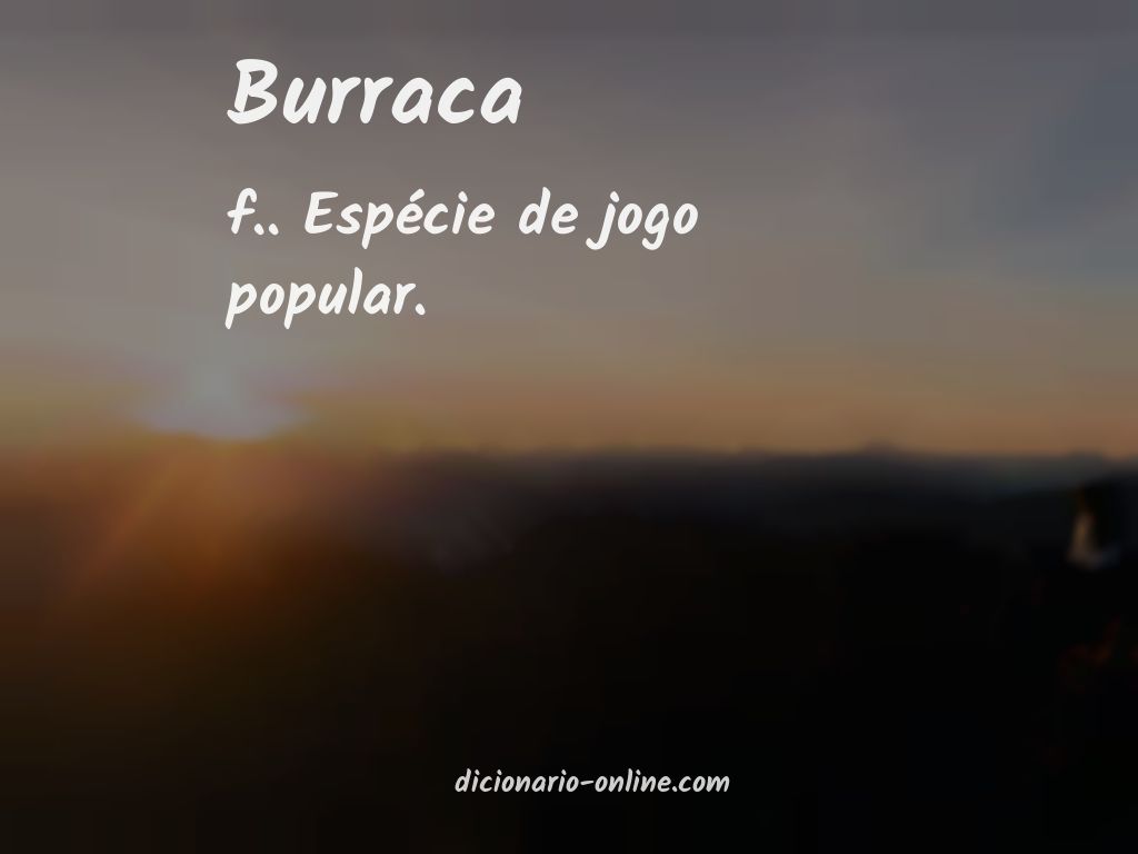 Significado de burraca