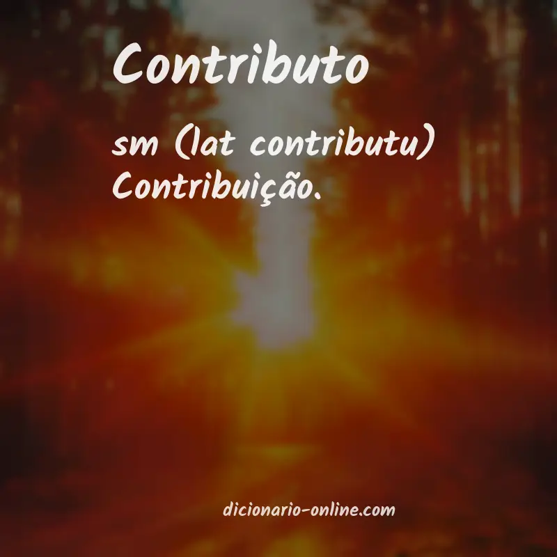 Significado de contributo