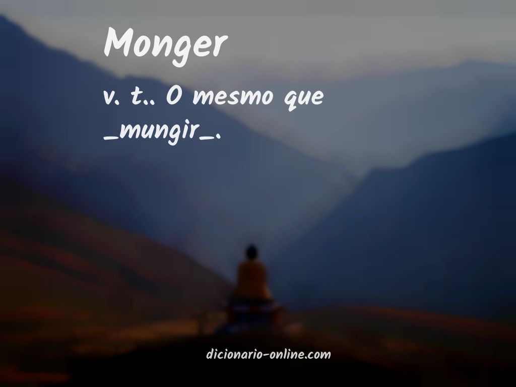 Significado de monger