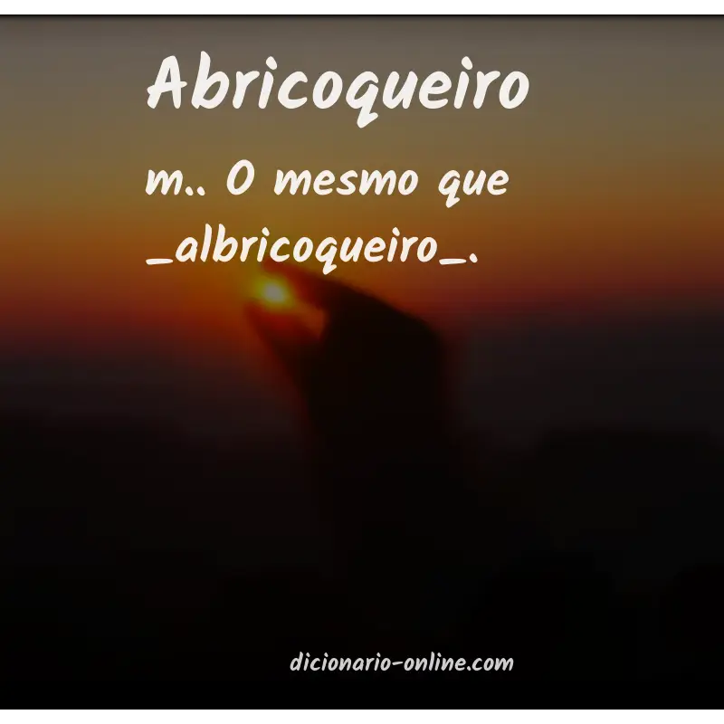 Significado de abricoqueiro