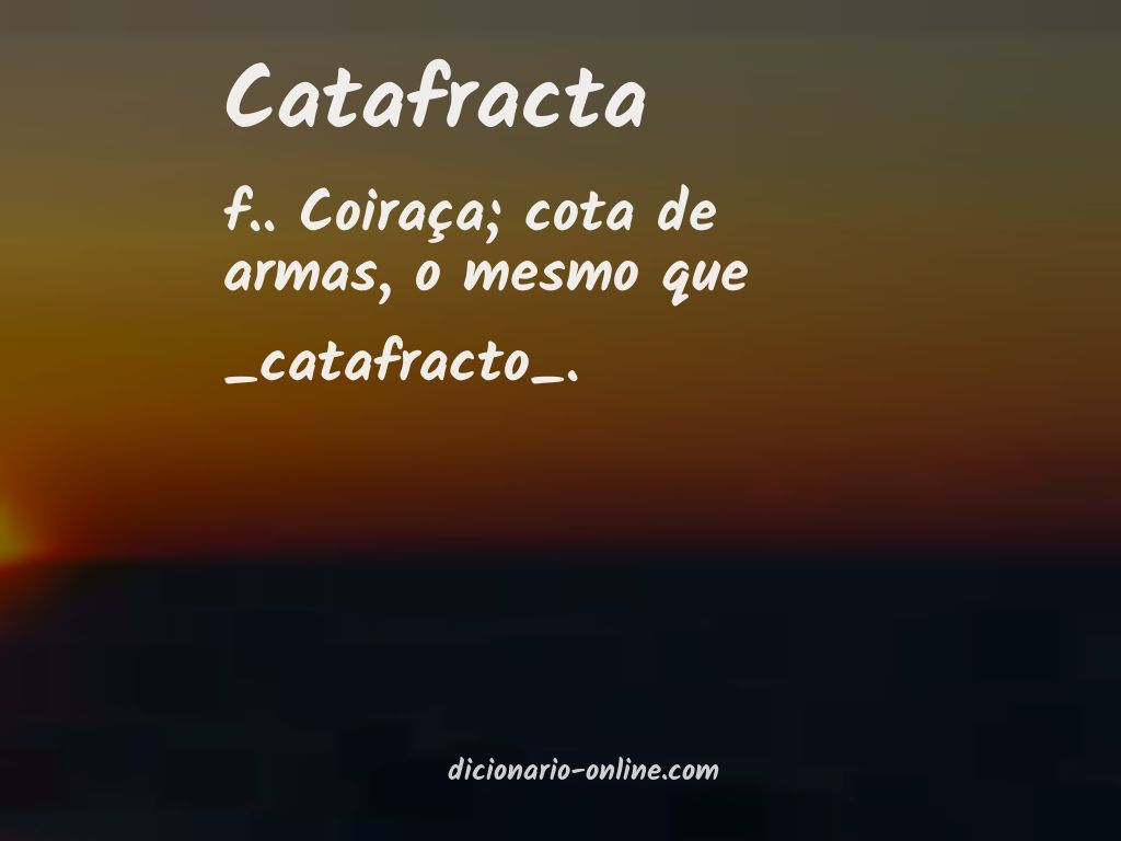 Significado de catafracta