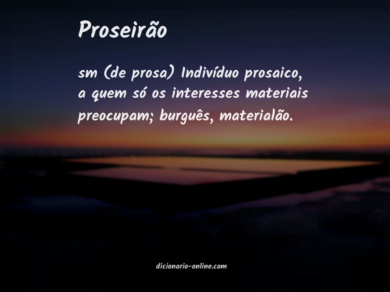 Significado de proseirão