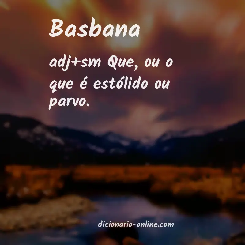 Significado de basbana