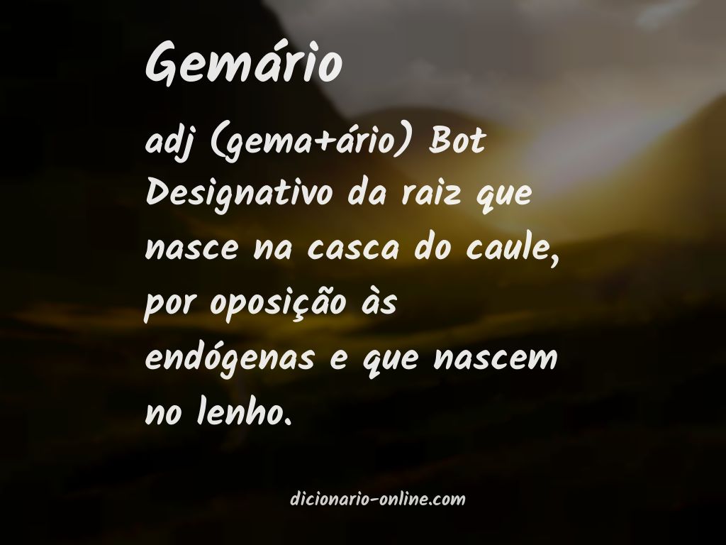 Significado de gemário