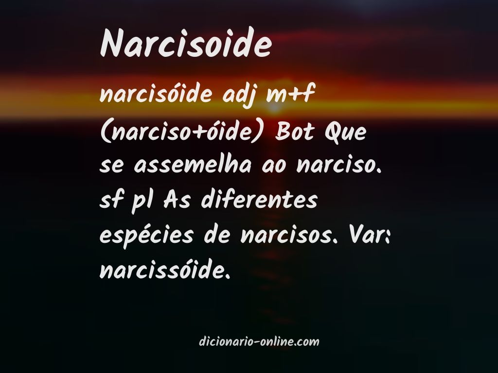 Significado de narcisoide