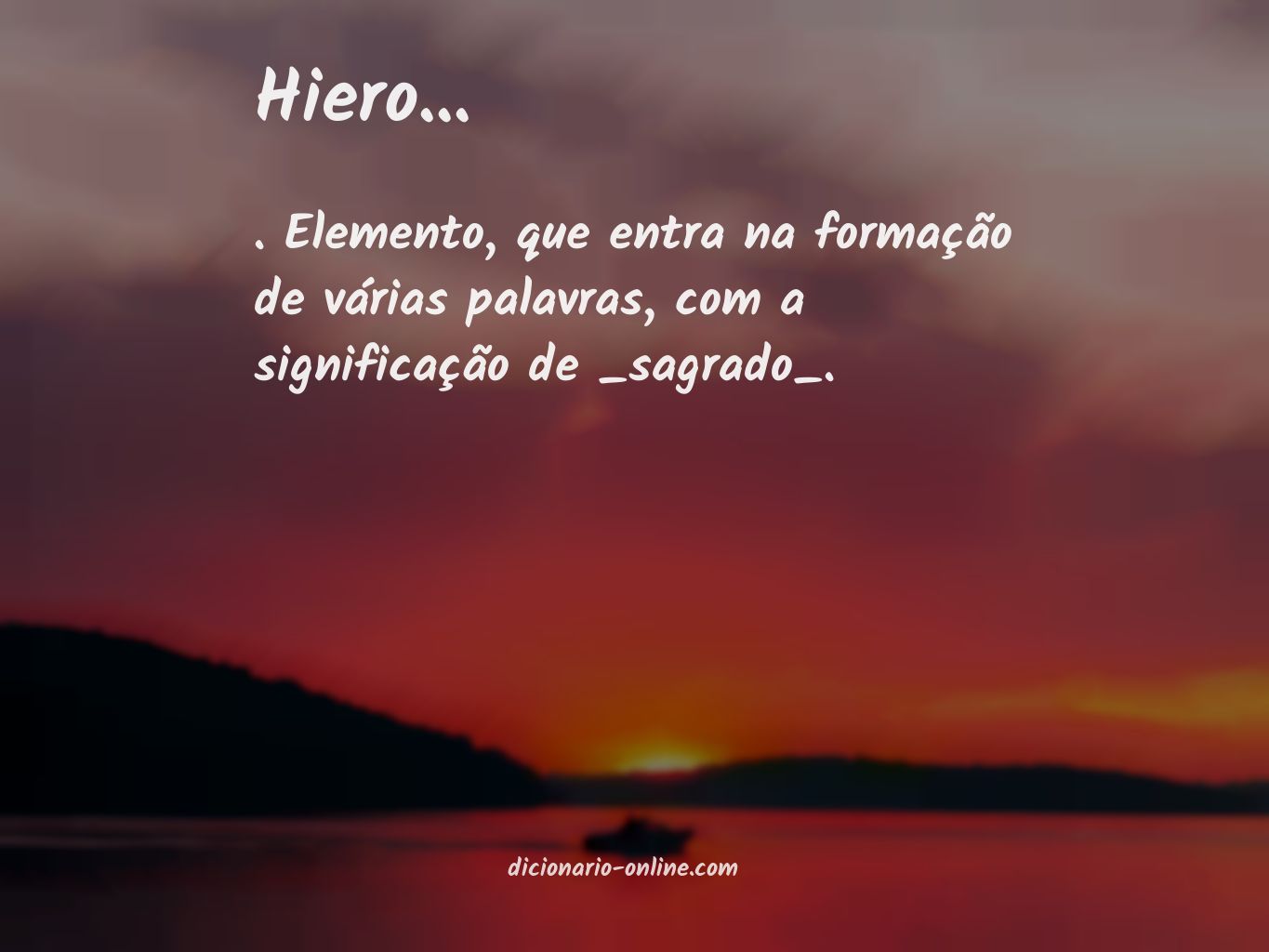 Significado de hiero...