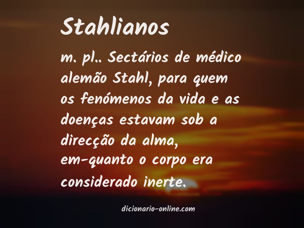 Significado de stahlianos