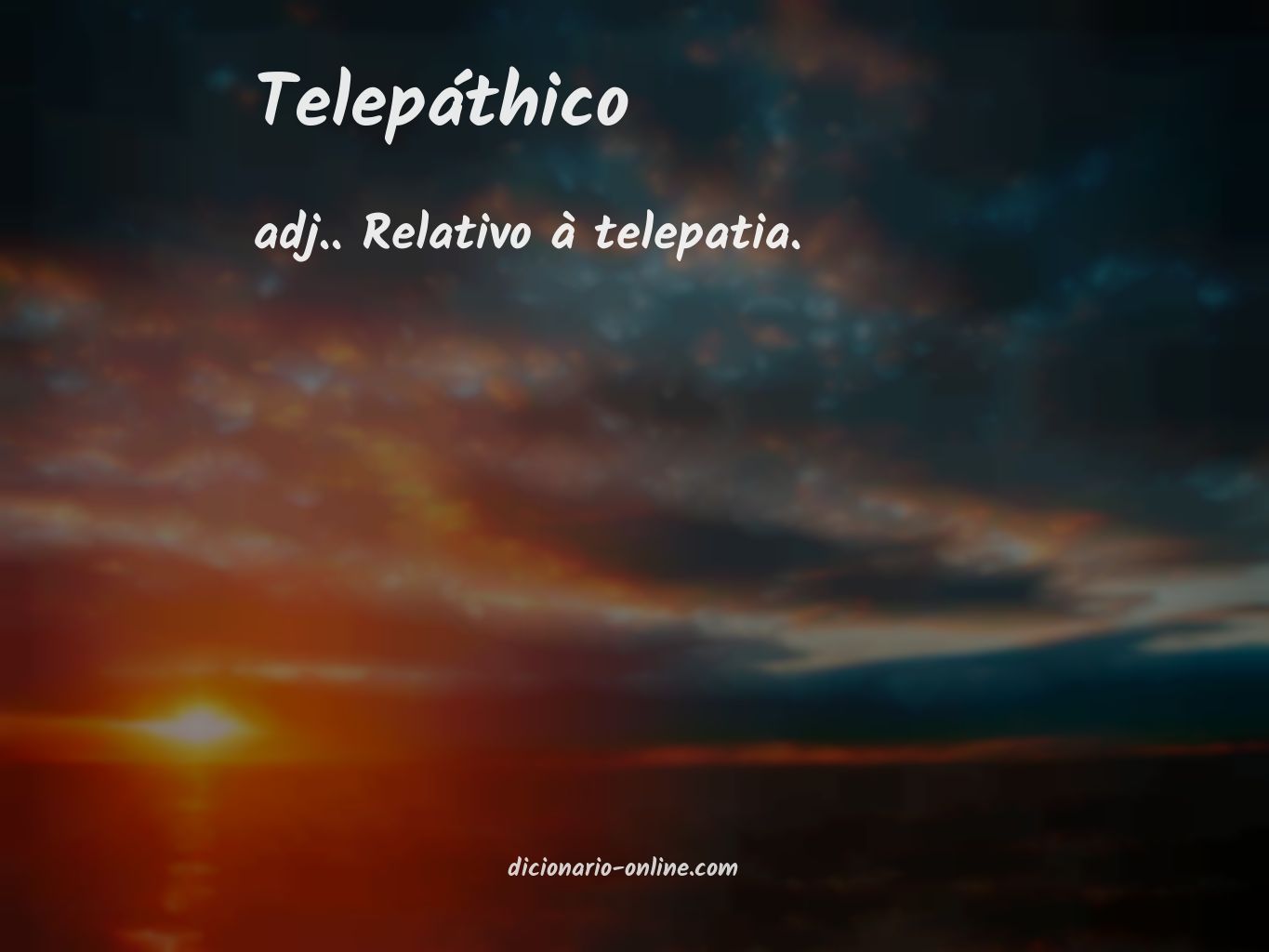 Significado de telepáthico