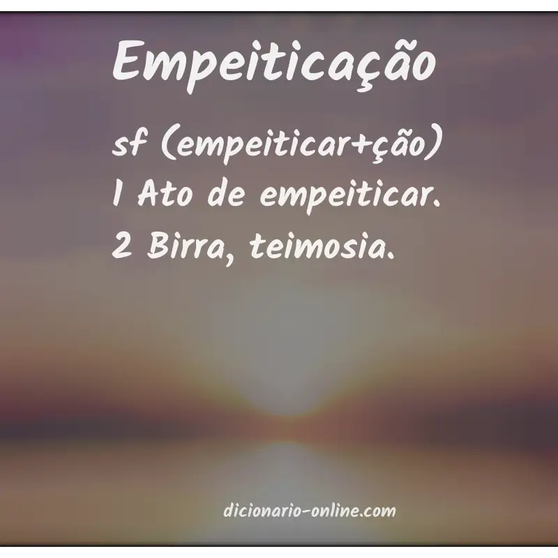 Significado de empeiticação