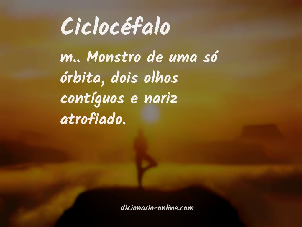 Significado de ciclocéfalo