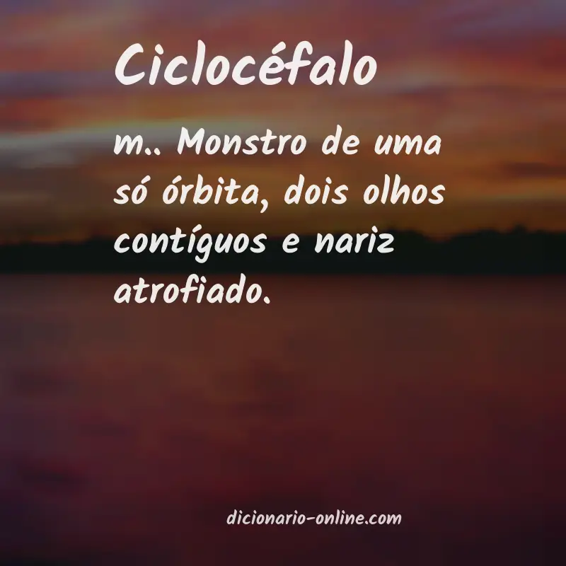 Significado de ciclocéfalo