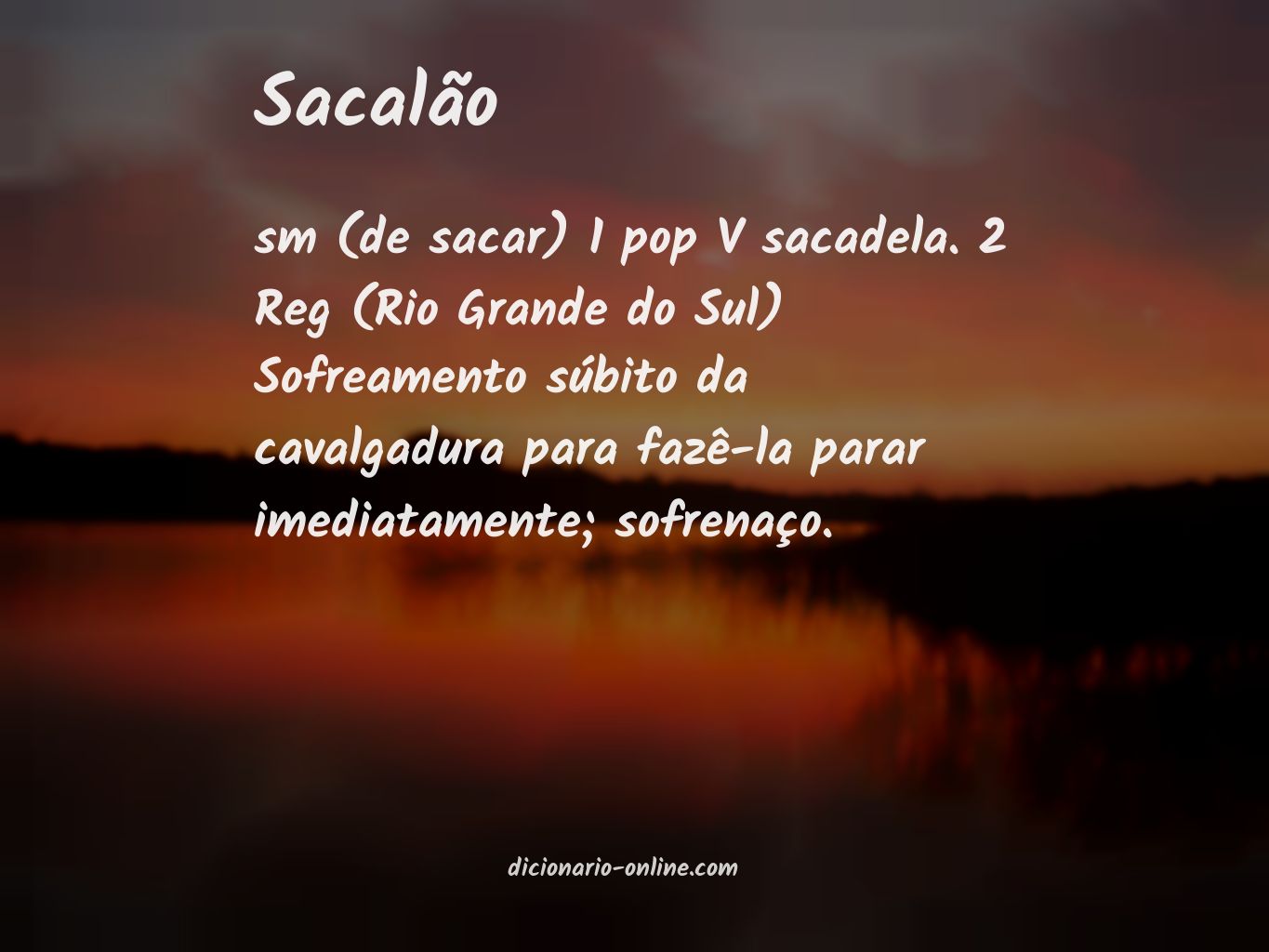 Significado de sacalão