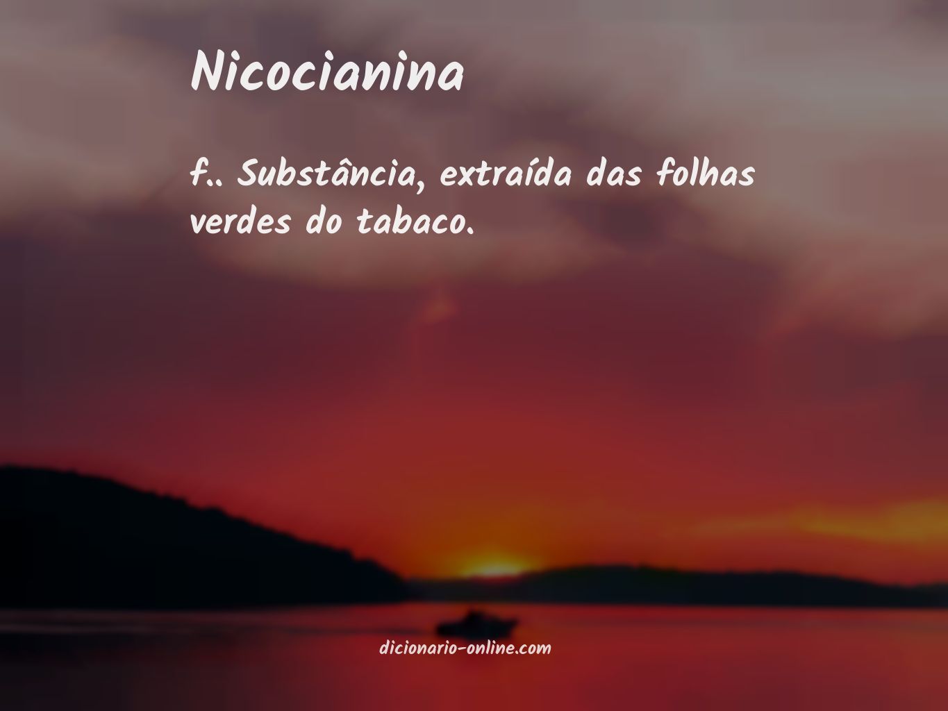 Significado de nicocianina