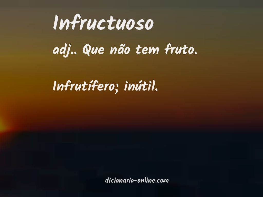 Significado de infructuoso