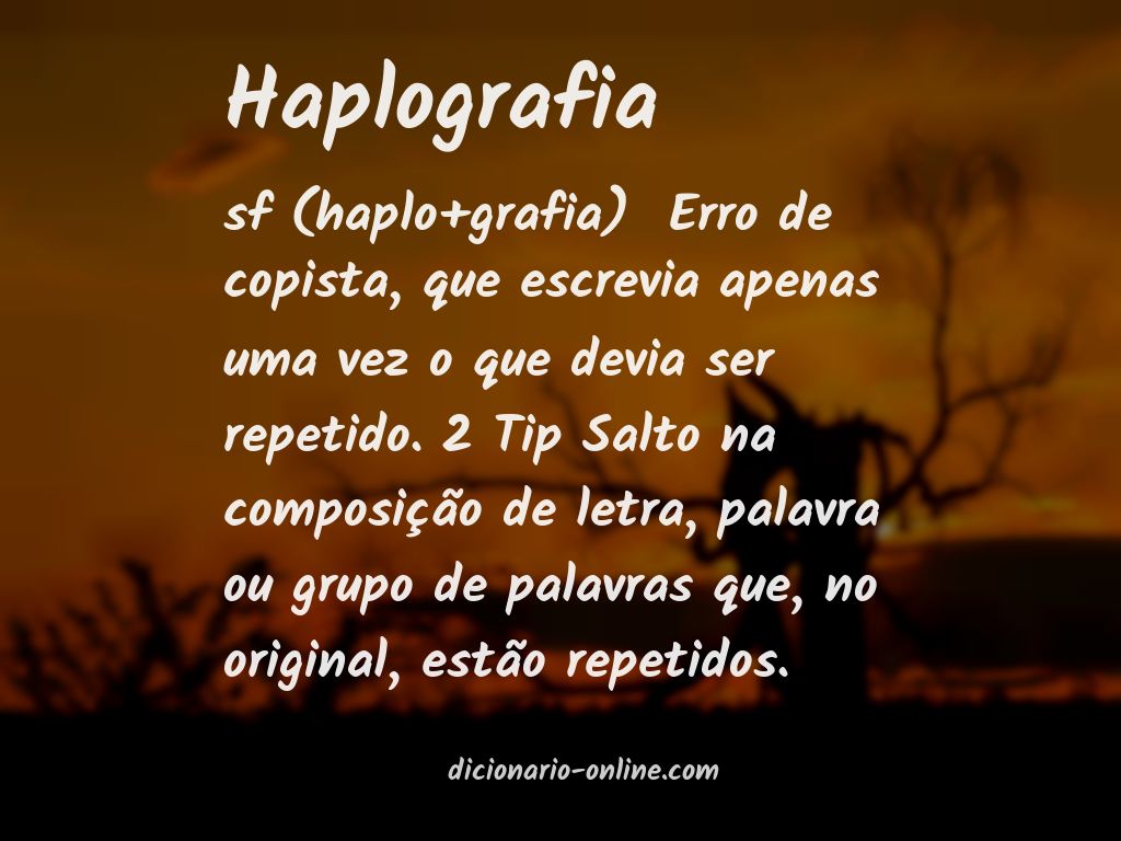 Significado de haplografia