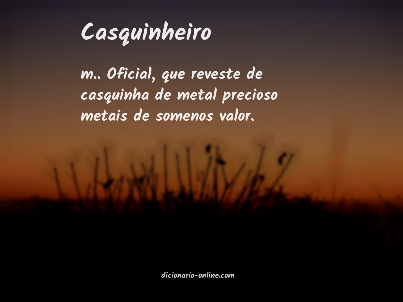 Significado de casquinheiro