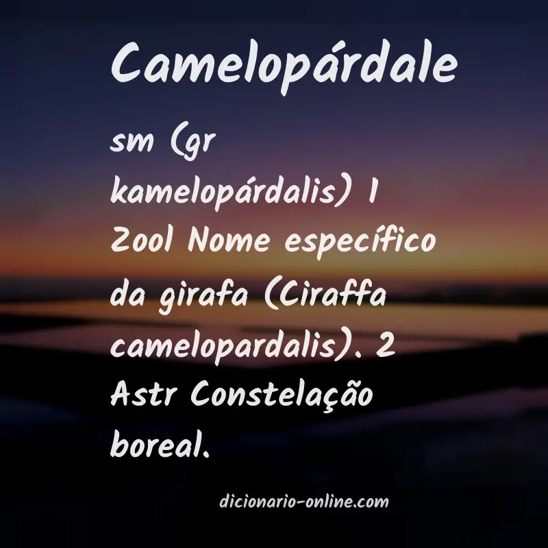 Significado de camelopárdale