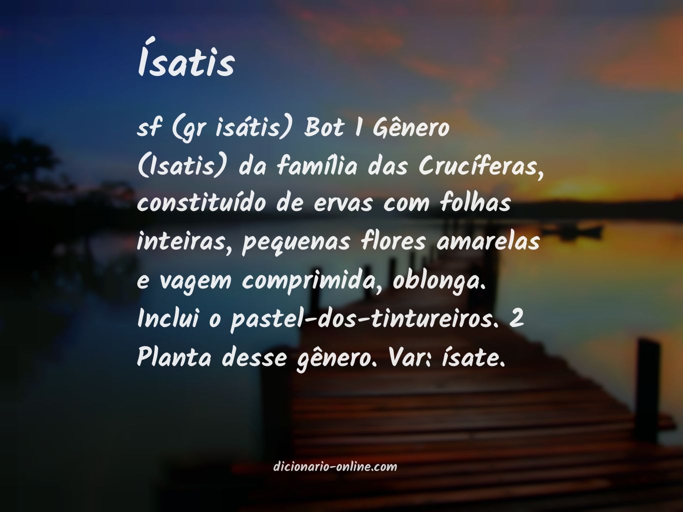 Significado de ísatis