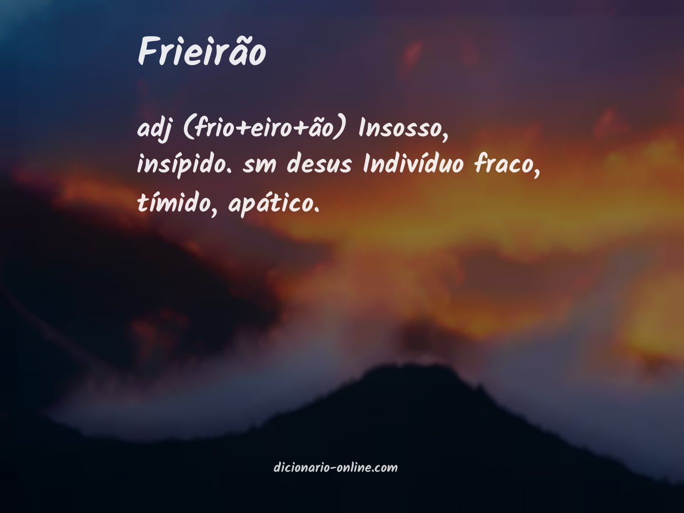 Significado de frieirão