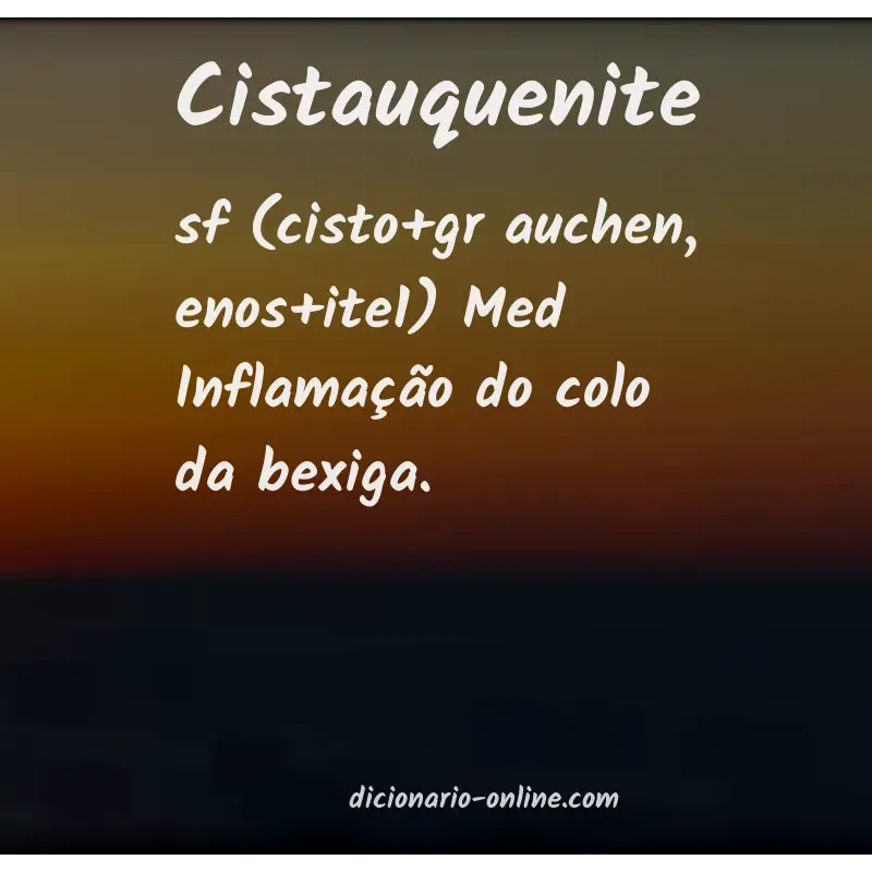 Significado de cistauquenite