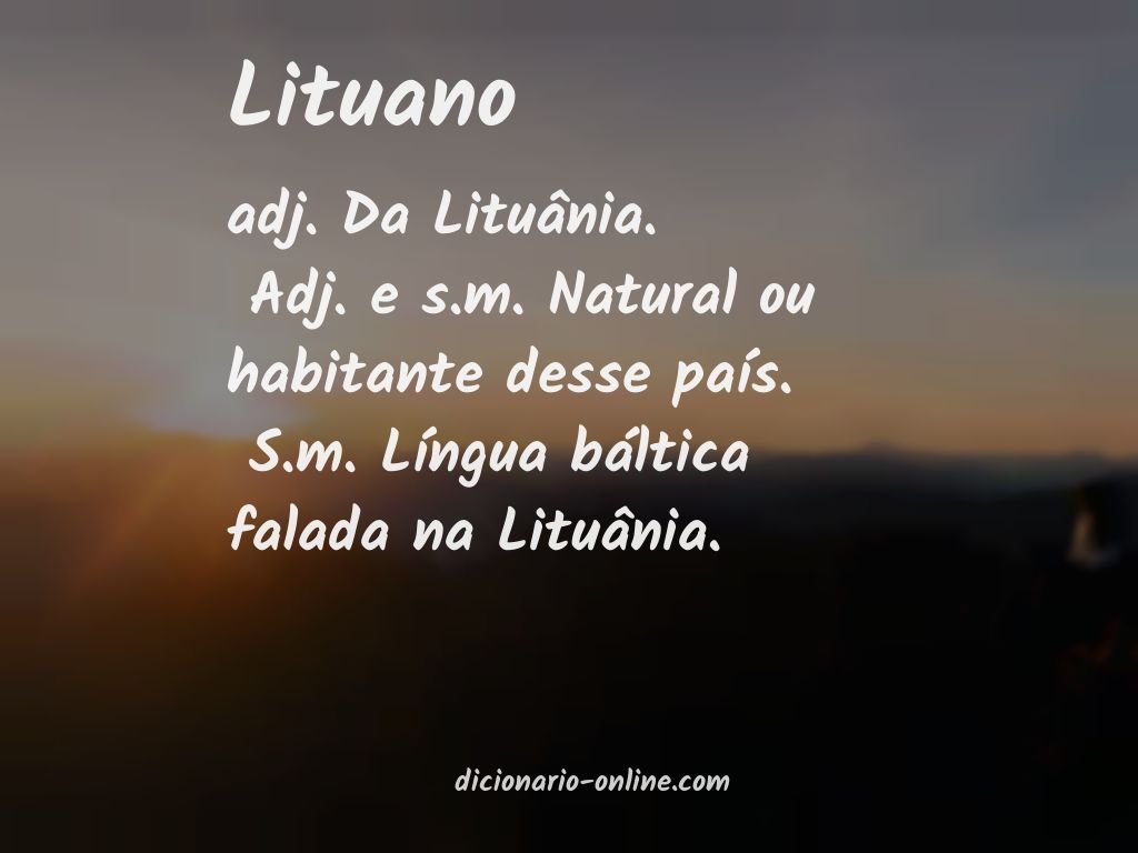 Significado de lituano
