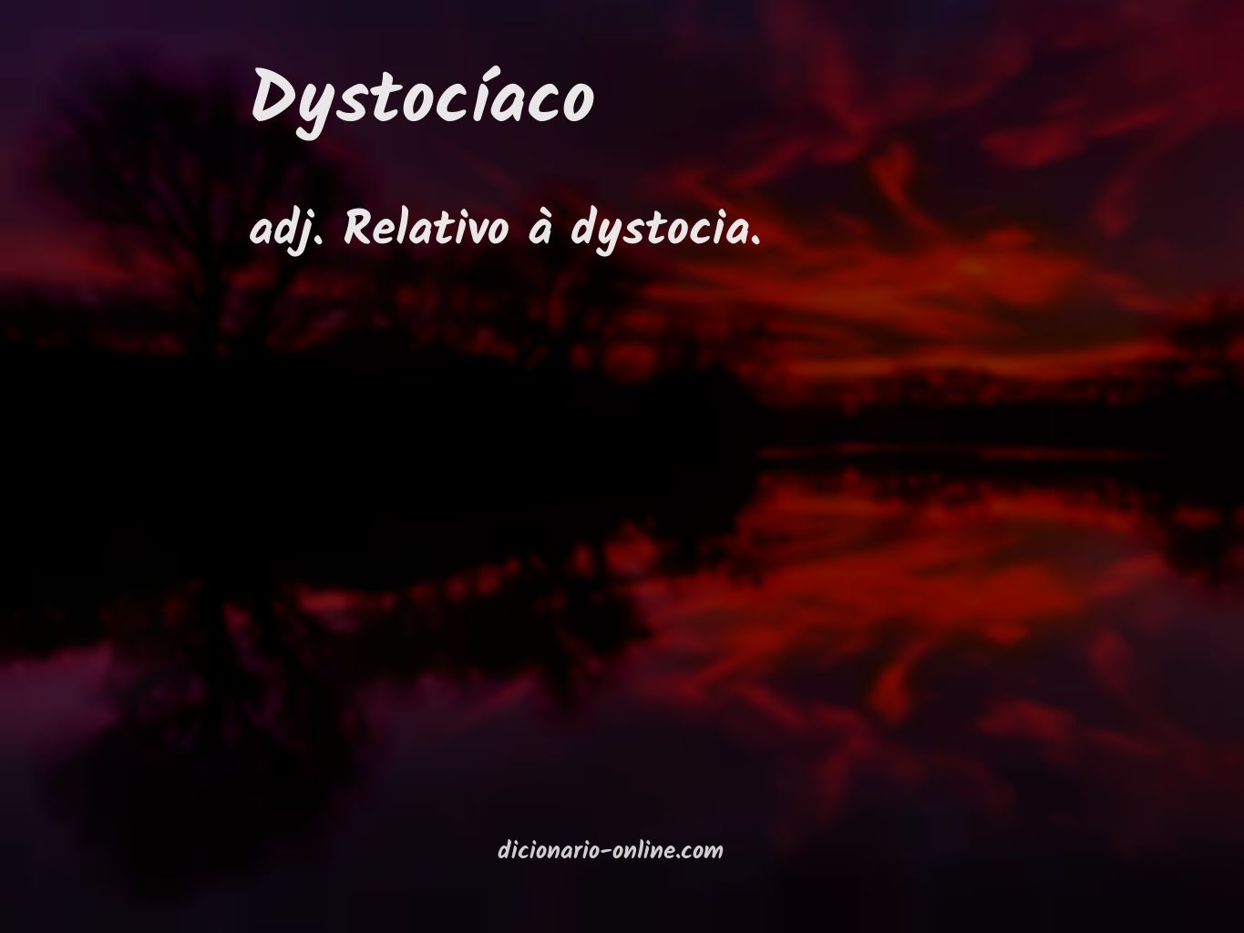 Significado de dystocíaco