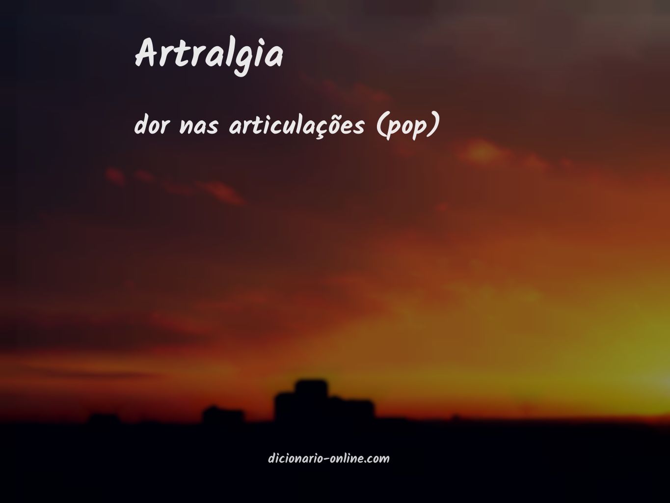 Significado de artralgia