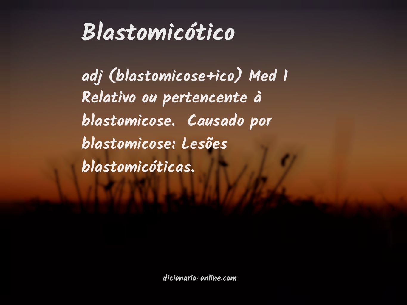 Significado de blastomicótico