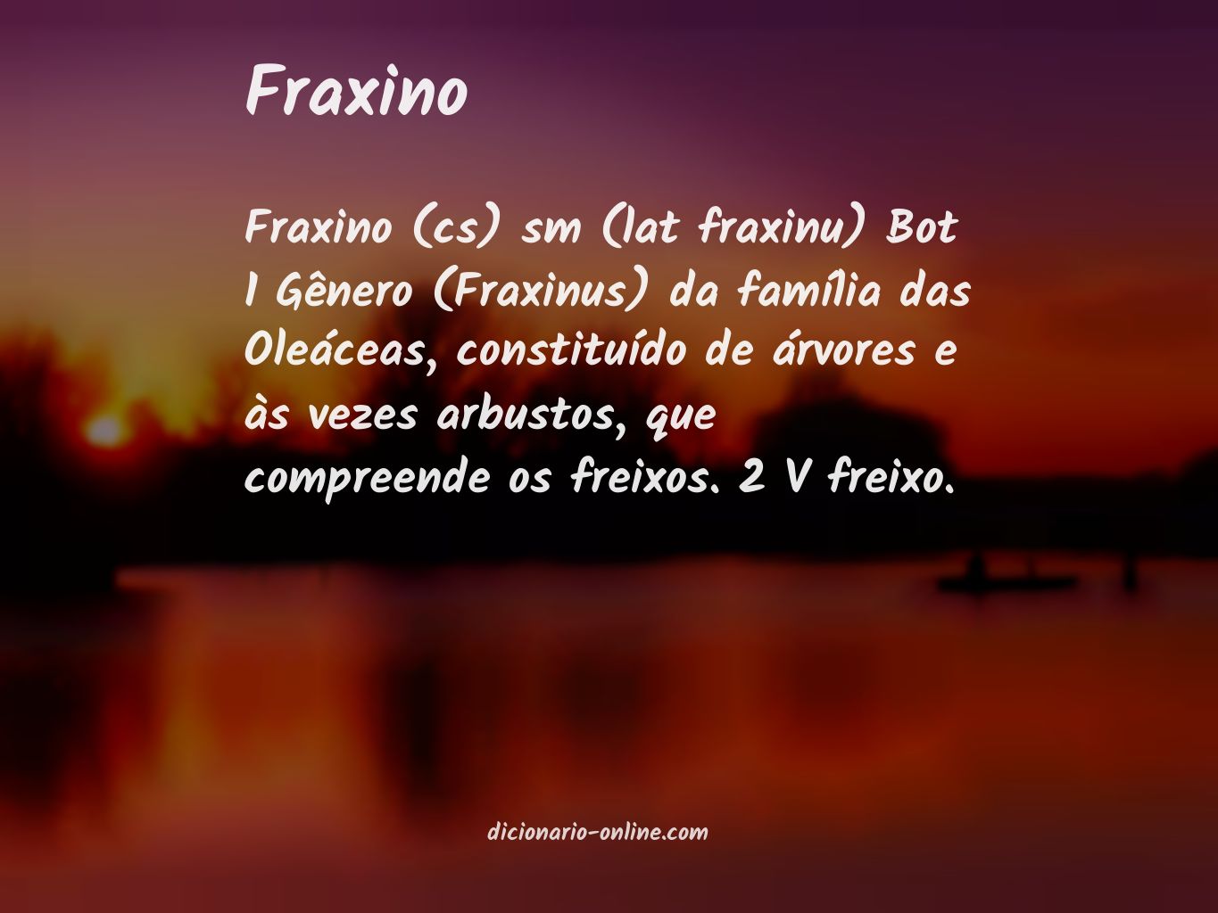 Significado de fraxino