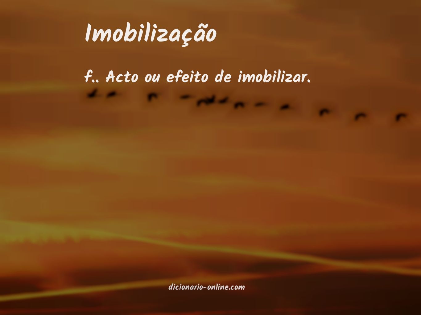 Significado de imobilização