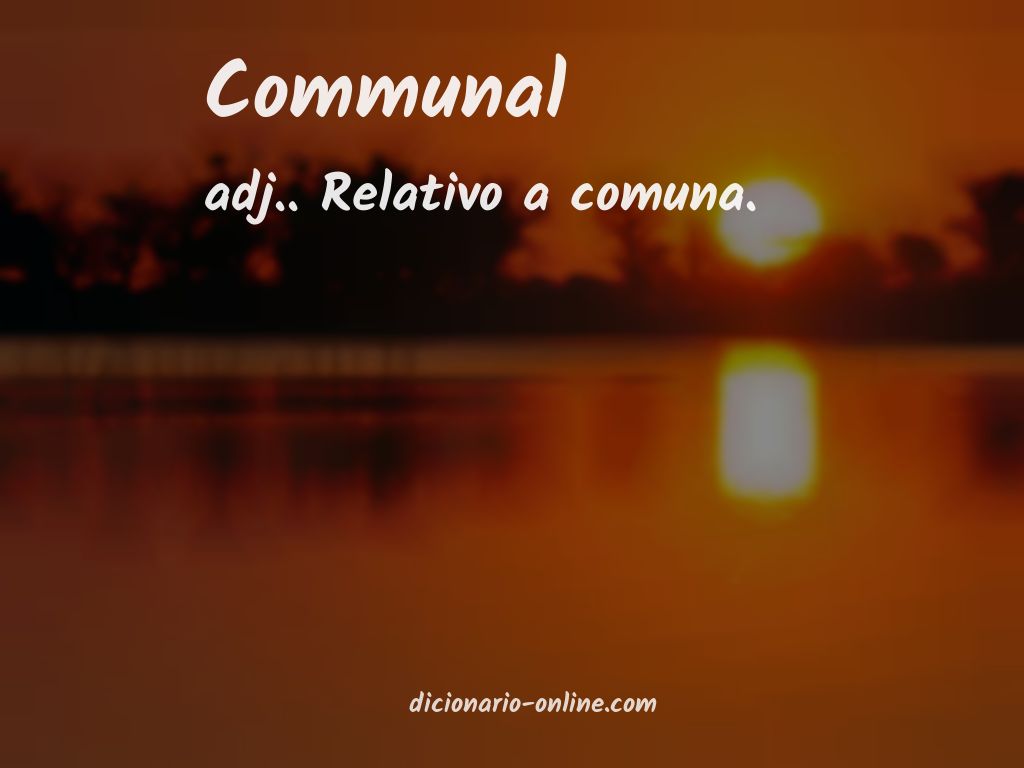 Significado de communal
