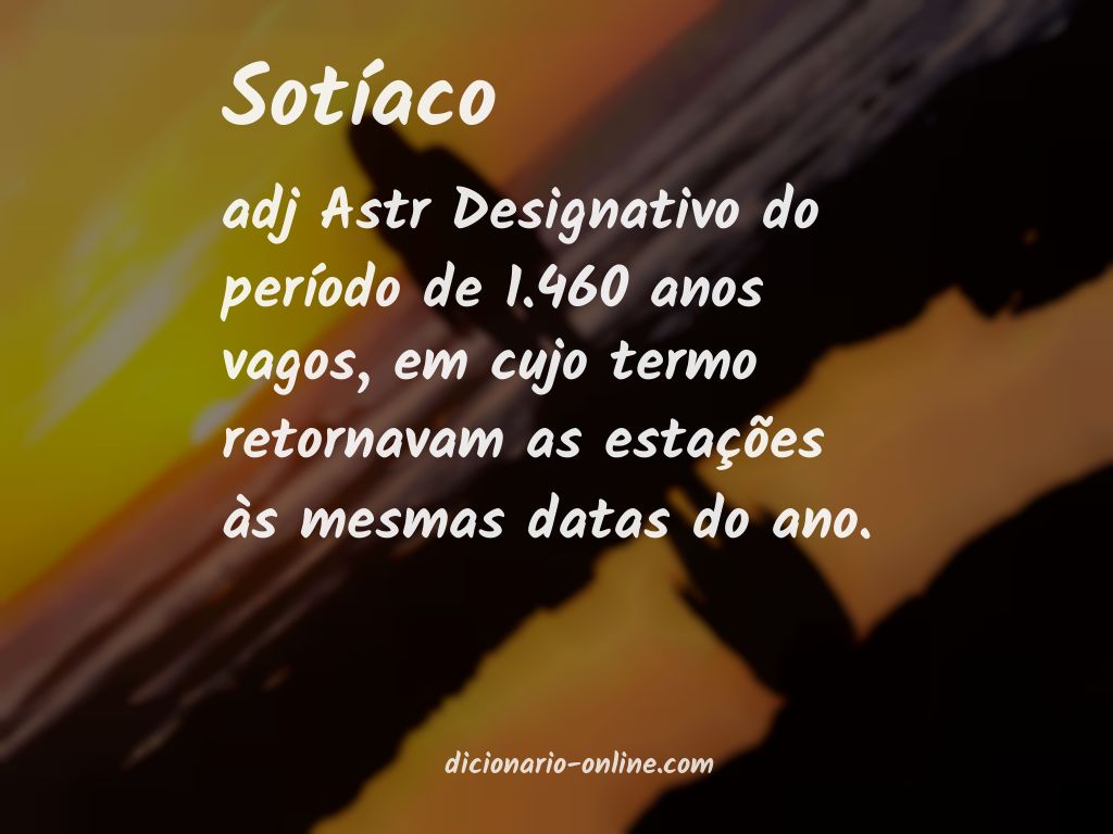 Significado de sotíaco