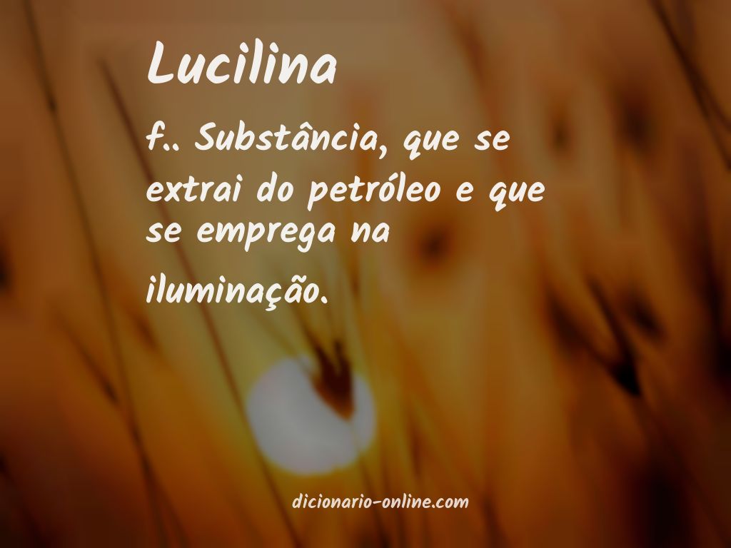 Significado de lucilina