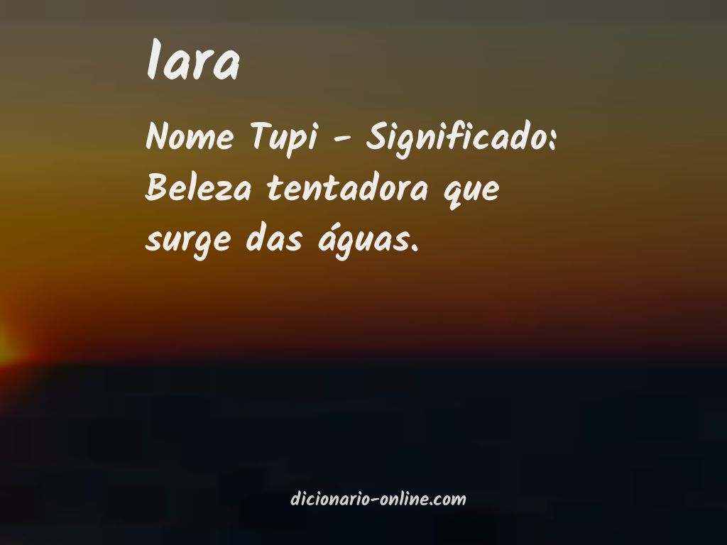 Significado de iara