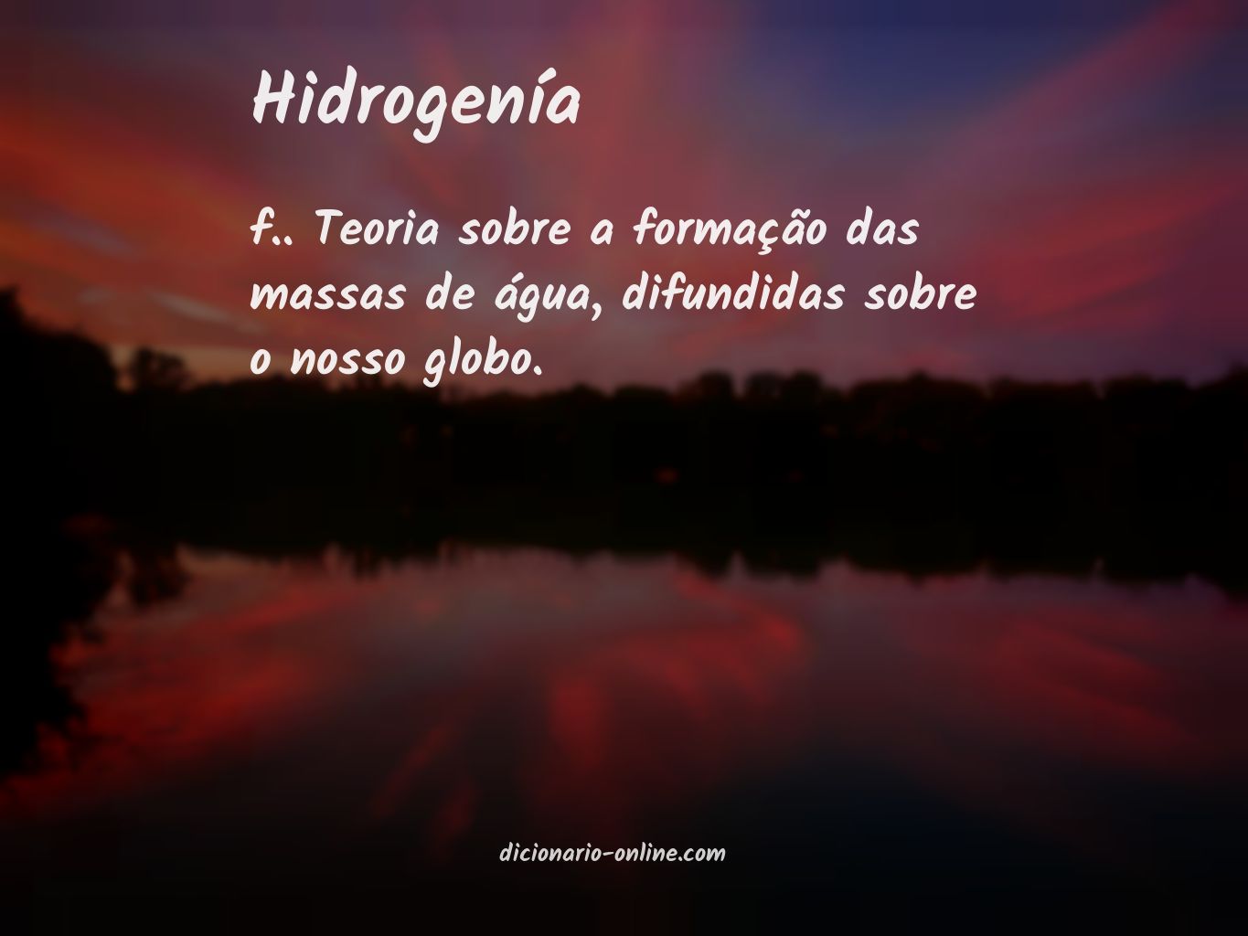 Significado de hidrogenía