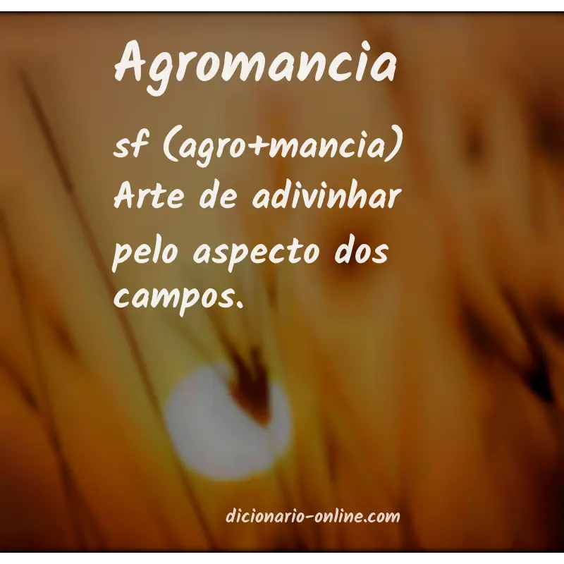 Significado de agromancia