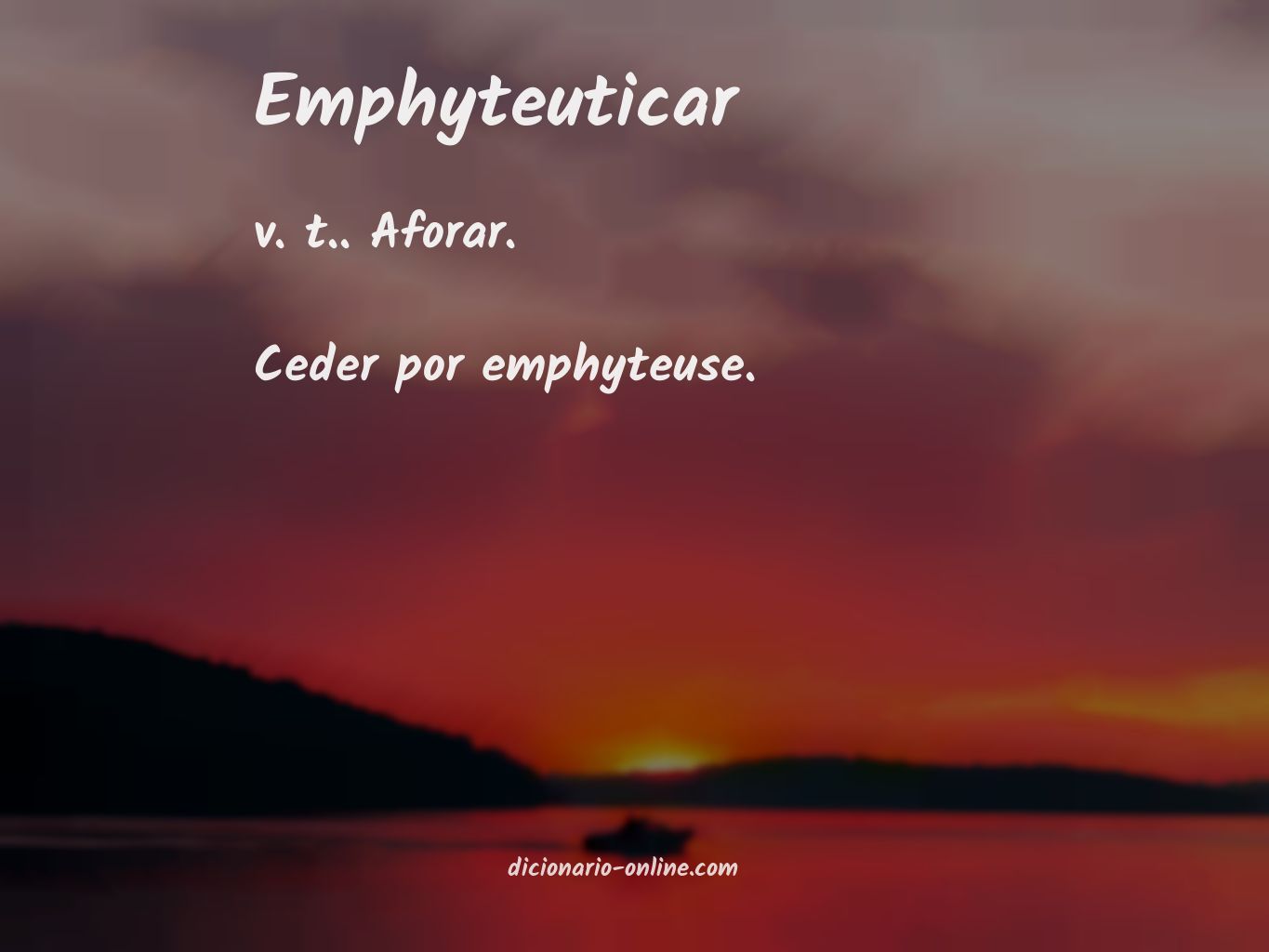 Significado de emphyteuticar