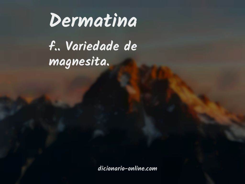 Significado de dermatina