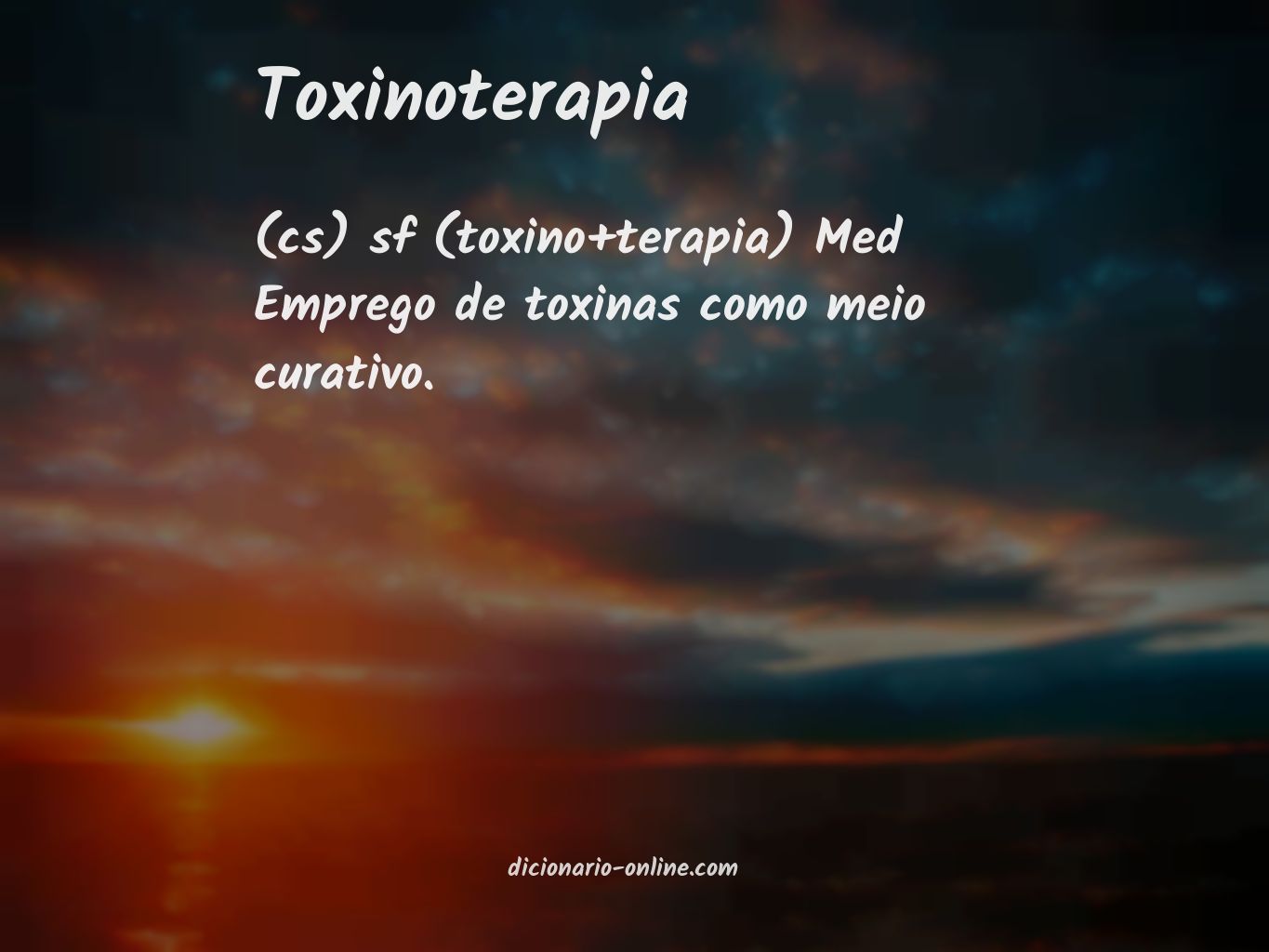 Significado de toxinoterapia