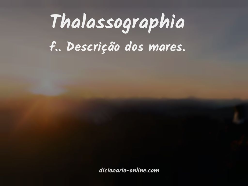 Significado de thalassographia