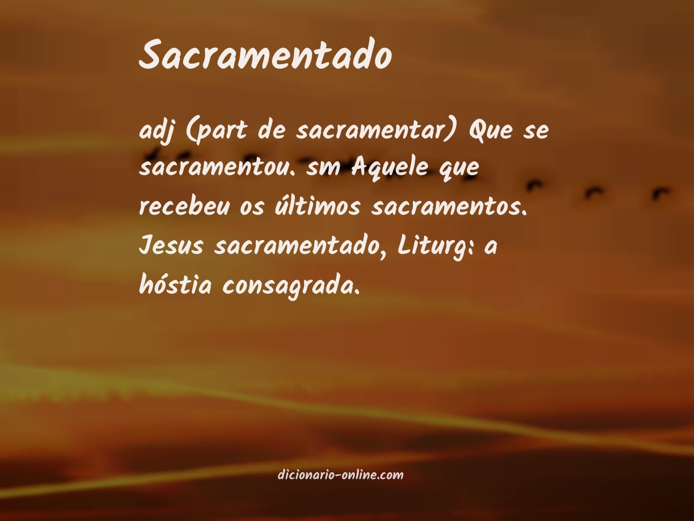 Significado de sacramentado