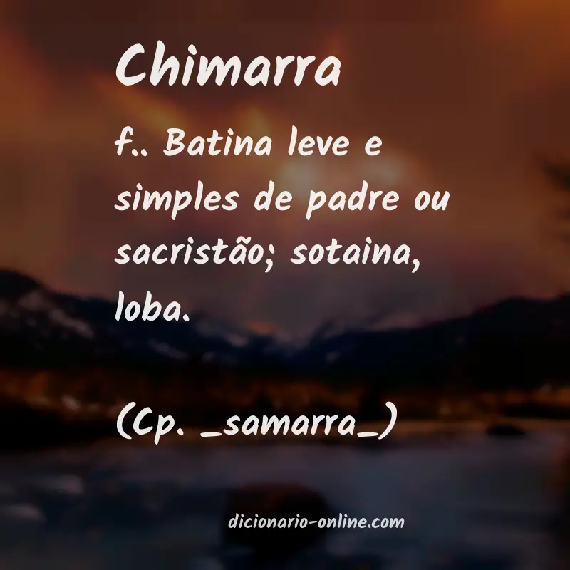 Significado de chimarra