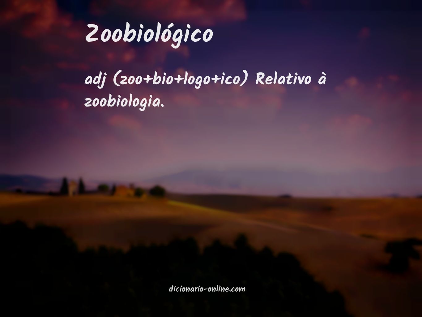 Significado de zoobiológico