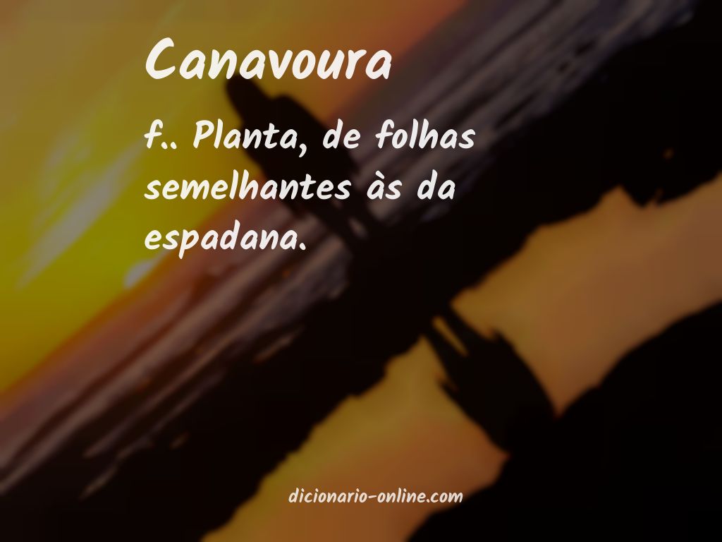 Significado de canavoura