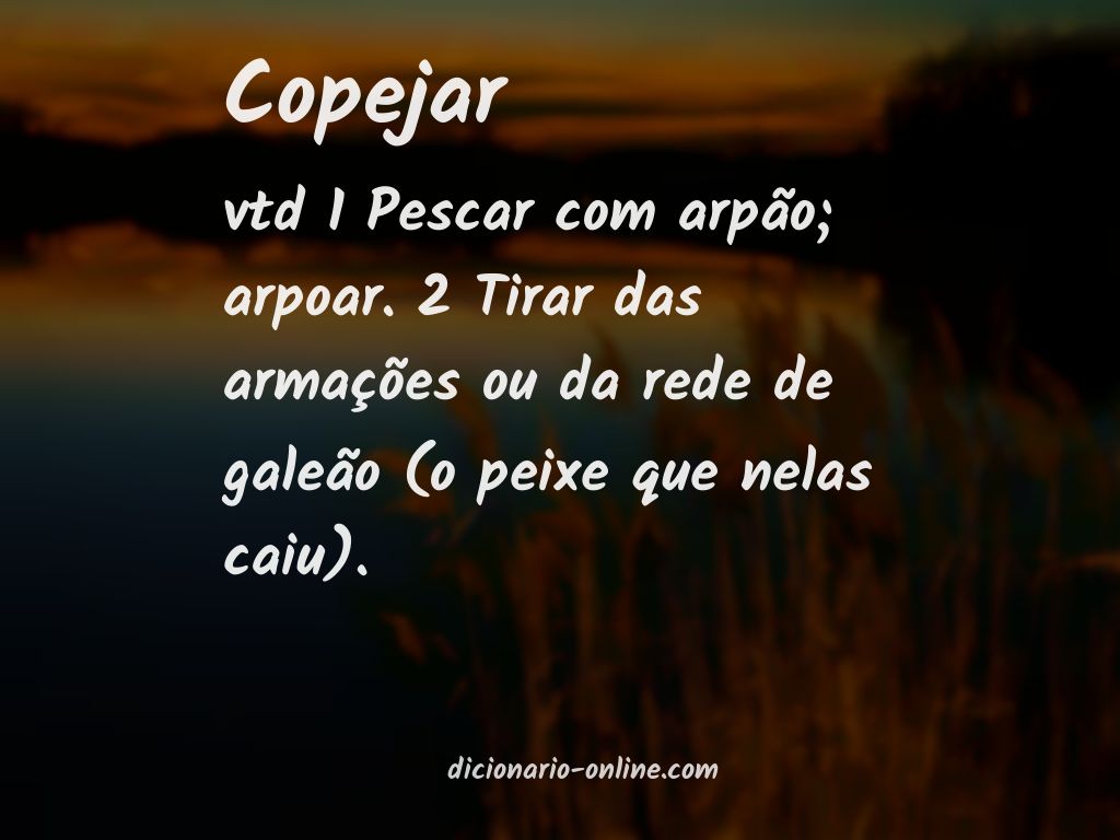 Significado de copejar