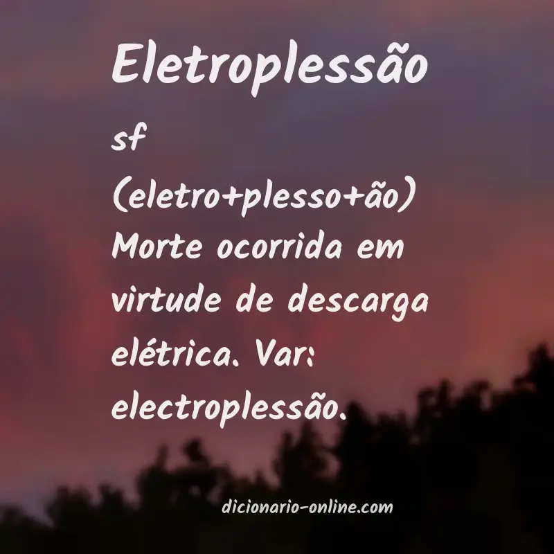 Significado de eletroplessão