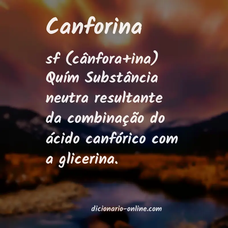 Significado de canforina