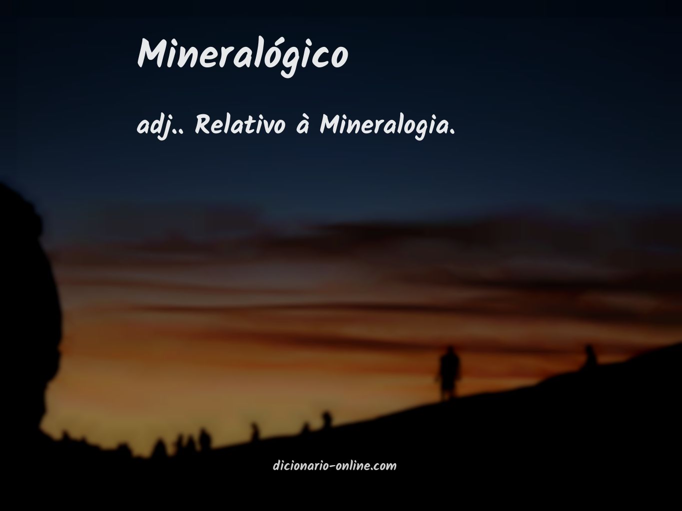 Significado de mineralógico
