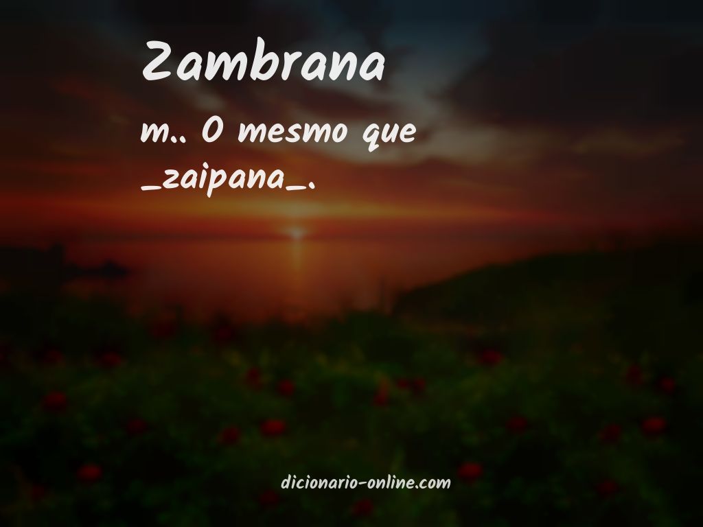 Significado de zambrana