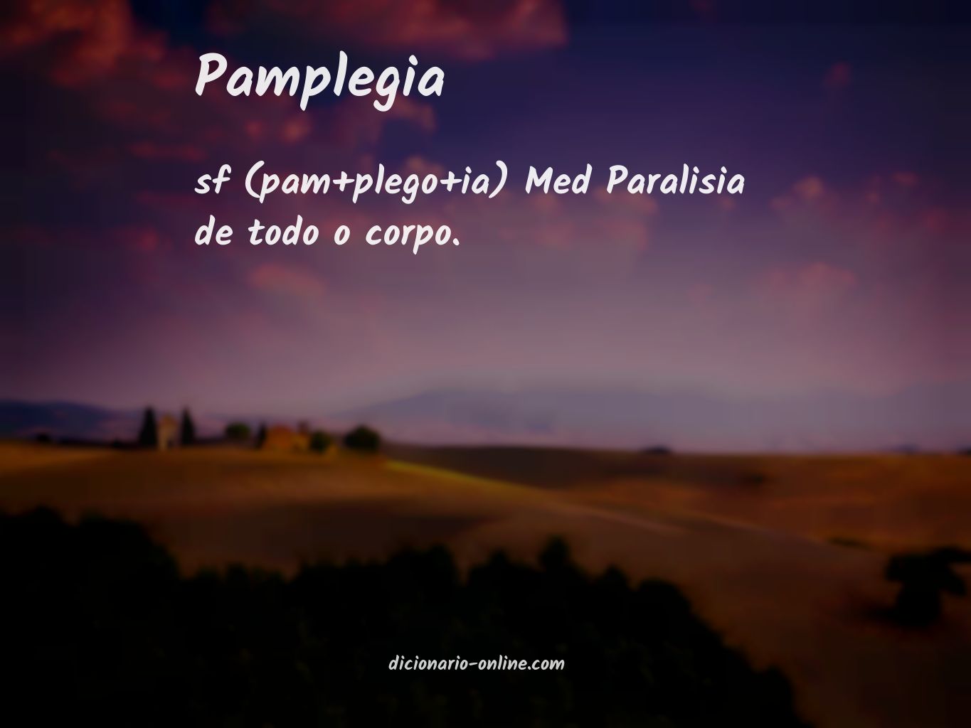 Significado de pamplegia